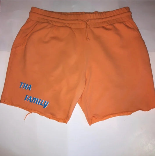 Men Rigged Edge “Tha Family” Shorts